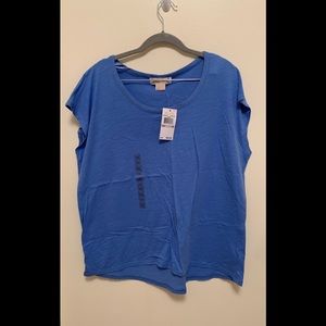 Michael Kors Oxford Blue Top Size 1X NWT
